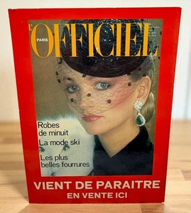 Vintage L'Officiel Paris Magazine Advertising Poster French Fashion Wall Art - Picture 1 of 6