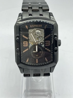 Reloj Express Hombre Negro Rectángulo Acero Inoxidable FMDEX025S Foto 1 de 4
