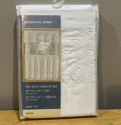 Essential Home от KMart белые оконные ярусы и балдахин решетка лазерная резка коттедж - Изображение 1 из 4