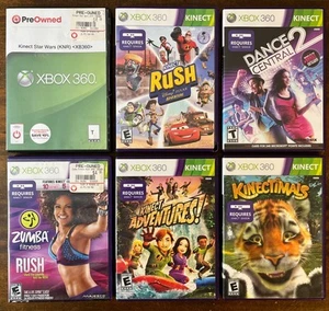 XBox 360 Kinect Spiel Lot Adventures Dance Central Kinectimals Rush Star Wars - Bild 1 von 12