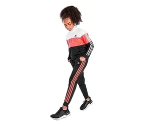 Adidas Zip Front Tricot Girls Jackets Size M, Color: White/Crimson - Picture 1 of 2
