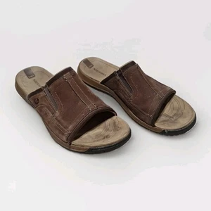 Sandalia Merrell Slide Para Hombre Talla 10 Cuero Marrón Traveler Tilt Espresso J62209 - Imagen 1 de 24