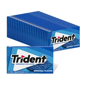Trident Original Flavor Sugar Free Gum, 14 Pieces (Pack Of 24) (336 To - Picture 1 of 14