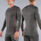 VIRUS Mens Stay Warm Long Sleeve Compression Crew Neck (SiO2) Gray 