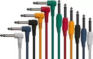 LOT DE 6 CABLES PATCH JACK DROIT / JACK COUDE 90CM YELLOW CABLE P090CD-6 - Imagen 1 de 1