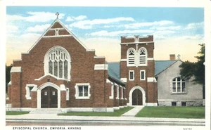 Episcopal Church Emporia Kansas 1928 Postcard - Picture 1 of 2