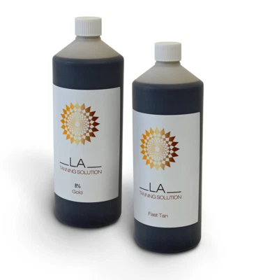 LA TANNING COMPANY LA Tan Spray Soluzione Abbronzante ~ 2 x Litri ~ Abbronzatura Vegana Premiata