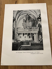 1938 print - st wolfgang church salzkammergut : the organ