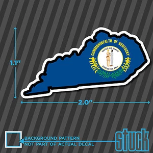 SMALL Kentucky State Shape Flag -2"- vinyl decal sticker hard hat helmet phone - Picture 1 of 1