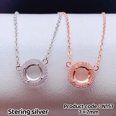 Colgante plata 925 ajuste vacío, hágalo usted mismo ajuste en blanco, Foto 1 de 4