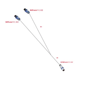 CBI Speaker Speakon Y Cable 4 Cond NLT4FX Split to two NL4FX 4 cond. 8Ft Biamp - Picture 1 of 1
