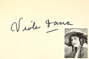 VIOLA DANA Signed Autographed 4"x 6" INDEX CARD The Cossack Whip Open All Night - Picture 1 of 6