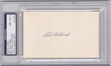 Bill Butland Boston Red Sox Index Card PSA DNA Auto 8 MM-MT 1946 AL Champ L@@K