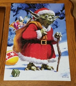 Star Wars Puzzle Santa Yoda Christmas Holiday 300 Pieces Complete W. Mini Poster - Picture 1 of 4