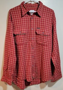 Vintage Calvin Klein Flanellhemd 90er kariert rot/gelb/schwarz Größe Large gebraucht, in einwandfreiem Zustand - Bild 1 von 4