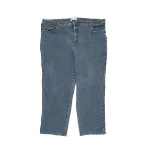 Kim Rogers Straight Leg Women's size 24WP Dark Wash Blue Denim Jeans