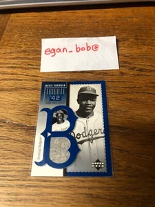 2001 Upper Deck Prospect Premieres Jackie Robinson Game Worn JERSEY Tribute 42 - Picture 1 of 4