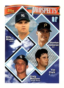 1994 Topps #79 OF Prospects Billy Masse/Stanton Cameron/Tim Clark/Craig McClure - Picture 1 of 2