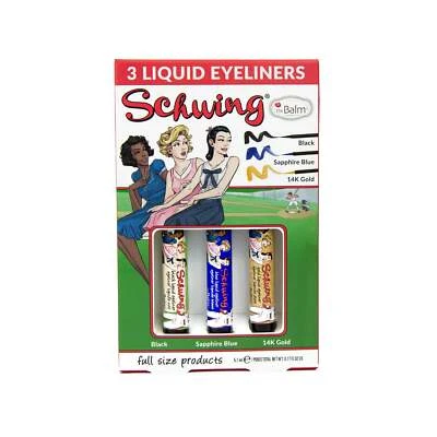 theBalm Schwing Holiday Trio Liquid Eyeliner- Black, Blue, Gold - Image 1 of 4