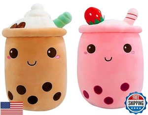 FSRONGXI 2Pcs Cute Plushies Preppy Room Decor Stuffed Bubble Tea Plush Pillow - Picture 1 of 5