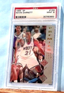 1995-96 UPPER DECK SP PREMIERE PROSPECTS KEVIN GARNETT RC PSA MINT 9 #159 - Picture 1 of 1