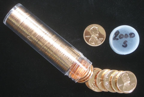 2000-S Proof Lincoln Cent 50pc Roll Cover