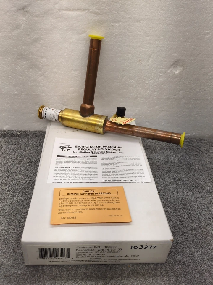 ORIT-6-30/100 Sporlan 5/8 ODF Evaporator Pressure Regulating Valve 901174-003