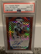 JOSH REYNOLDS 2017 Panini Prizm Rookie Red Power Prizm Auto /49 PSA 10 Pop 1  🔥