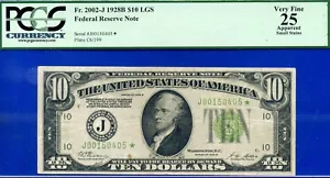 1928B $10 Federal Reserve Note PCGS 25 2nd Highest Graded Light Green Seal star - Picture 1 of 2