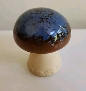 Glazed Ceramic Fairy Garden Mushroom 3" Decor - Picture 1 of 2