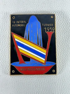 Plakette Badge Emaille Bad Neuenahr 19 Intern. Automobilturnier 1959 MAC Köln - Bild 1 von 5