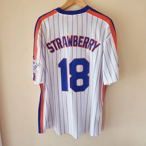 Darryl Strawberry Jersey New York Mets 1986 WS Throwback Stitched Size (S-2XL) Cover