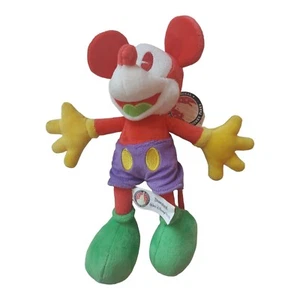 RARE w/ Tag Light Red Body Purple Mickey Mouse Plush 10" Disney Parks Disneyland - Picture 1 of 5