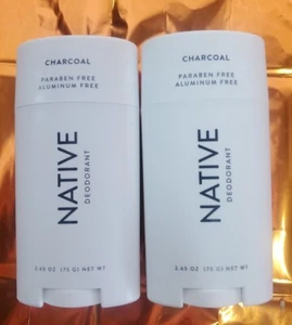 NATIVE Deodorant Natural CHARCOAL Aluminum Paraben Free 2.65 . PACK 2 - Picture 1 of 2