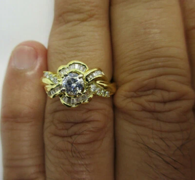 1.00 Carat 18K Gold Diamond Engagement Ring Center=.45 Carat F-VS2 Value=$6,500 - Image 1 of 4