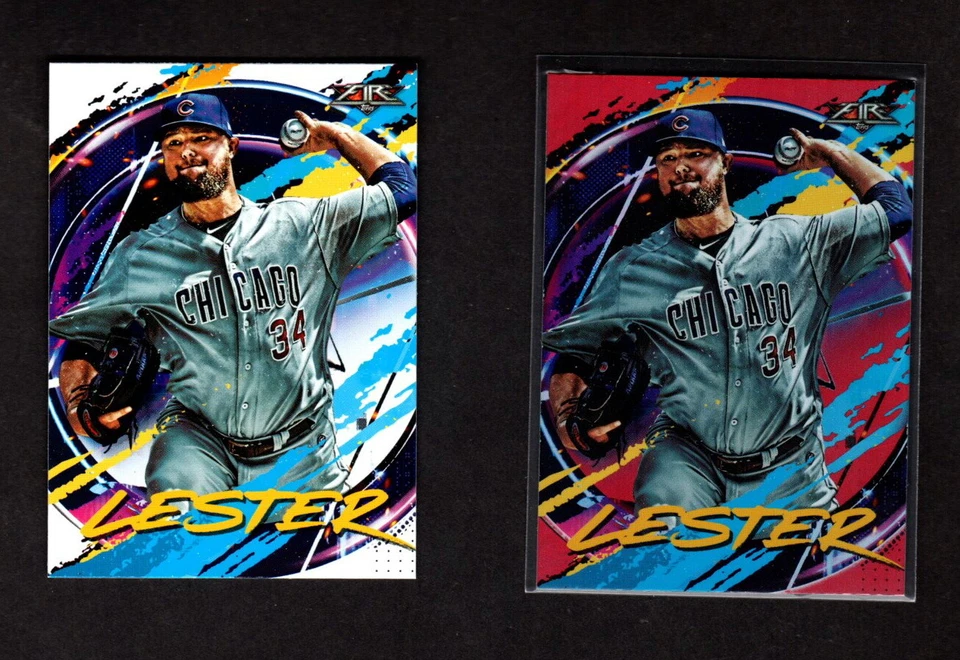 JON LESTER 2020 TOPPS FIRE BASE & RED PARALLEL CHICAGO CUBS - Image 1 of 1