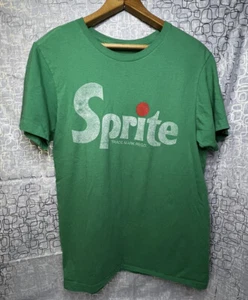 Sprite Men's Red Dot Distressed Logo Graphic T-shirt Green White Red Soft - Picture 1 of 5