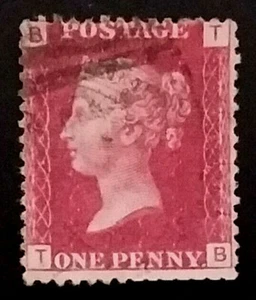 GB QV Penny Rojo 1858-79 1d Cartas TB PR049 Correo Registrado Gratis - Imagen 1 de 2