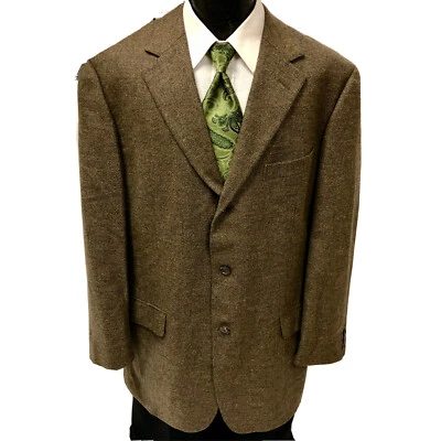 Ermenegildo Zegna DESIGNER Sport Coat SOFT Wool Tweed Jacket 3 BTN Blazer 44 R - Image 1 of 4