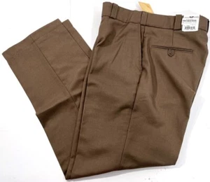 MENS 32x32 FLYING CROSS POLY WOOL FLEX WAIST PANTS 47280 PINK TAN 32x32 - Picture 1 of 2