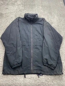 Members Only Jacket Men Large Black Vented Full Zip Stowaway Hood Windbreaker - Picture 1 of 10