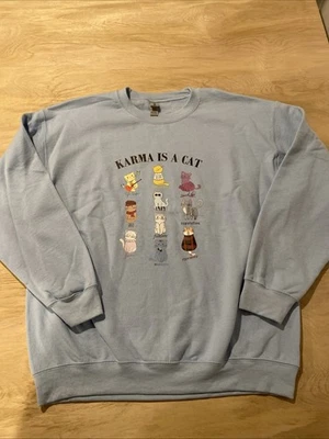Sudadera Karma is a Cat Talla Grande Taylor Swift Eras Azul Gildan Foto 1 de 4