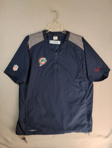 Miami Dolphins Windbreaker Jacket XL Blue Storm Fit Team Issued Kaleb Thornhill - Picture 1 of 9