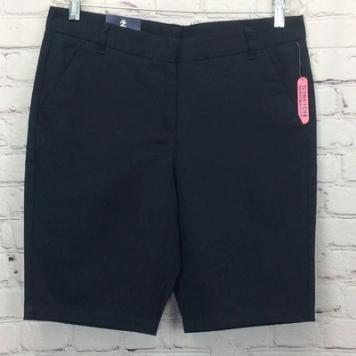Шорты-бермуды узкие Izod для подростков размер 13 темно-синяя опрятная форма школьная одежда эластичные - Изображение 1 из 4