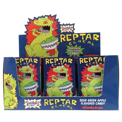 Rugrats Reptar Cereal Box Tin Candy - Case of 12 Small Novelty Retro TV 90s Kid - Image 1 of 3