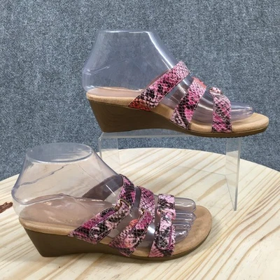 Vionic Sandals Womens 5 Multicolor Dwyn Wedge Slides Casual Snakeskin TVW4404 - Image 1 of 4