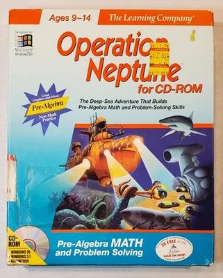 1997 Operation Neptune The Learning Company PC CD-ROM Big Box Game Brand New - Image 1 of 4