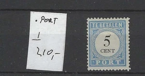 Nederland P6fa-D Port 1881 "PUNT-port" MH/gebr CV 210 € - Bild 1 von 2