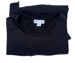 Pure Jill Fit Side-Tie Top Women’s LP Black Wardrobe Basic XS J.Jill Oversized - Picture 1 of 9