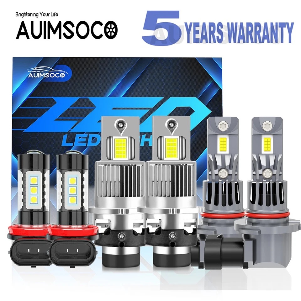 For INFINITI M35 Sedan 4-Door 2006-2010 LED Headlight Fog Light Bulbs Cold White - image 1 of 4